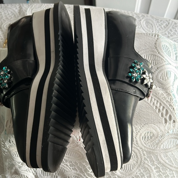 Zara Platform jeweled Embellished Derby Shoes. - Picture 6 of 8